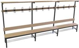 Zeige Details für Einseitige Sitzbank Kinder mit Effektenablage, Länge 3000 mm, Tiefe 320 mm Bild von Einseitige Sitzbank Kinder mit Effektenablage, Länge 3000 mm, Tiefe 320 mm
