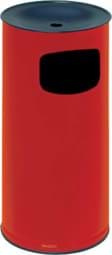 Zeige Details für Abfallbehälter mit Ascher, Inhalt 44 Liter, rot Bild von Abfallbehälter mit Ascher, Inhalt 44 Liter, rot
