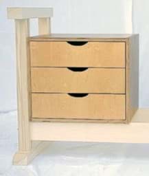 Zeige Details für Unterschrank für Hobelbänke mit 3 Schubladen 500x430x420 mm LxTxH Bild von Unterschrank für Hobelbänke mit 3 Schubladen 500x430x420 mm LxTxH