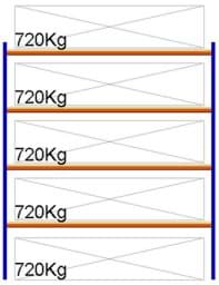 Zeige Details für Weitspann-Grundregal, 3000x2675x1000 mm HxLxT, Holzfachebenen Bild von Weitspann-Grundregal, 3000x2675x1000 mm HxLxT, Holzfachebenen