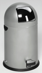 Zeige Details für Abfallsammler 22 Liter mit Edelstahl Einwurfklappe, Farbe silber Bild von Abfallsammler 22 Liter mit Edelstahl Einwurfklappe, Farbe silber