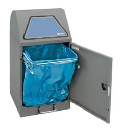Zeige Details für Abfalltrennsystem Modell Vario 45 Liter, mit Trethebel, mit ProSlide©-System graualu-struktur Bild von Abfalltrennsystem Modell Vario 45 Liter, mit Trethebel, mit ProSlide©-System graualu-struktur