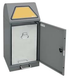 Zeige Details für Abfalltrennsystem Modell Vario 60 Liter, mit Trethebel,  mit verzinktem Innenbehälter graualu-struktur Bild von Abfalltrennsystem Modell Vario 60 Liter, mit Trethebel,  mit verzinktem Innenbehälter graualu-struktur