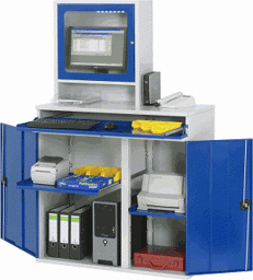 Zeige Details für Computer-Schrank - Modell 65, B 1100 x T 520 x H 1770 mm Bild von Computer-Schrank - Modell 65, B 1100 x T 520 x H 1770 mm