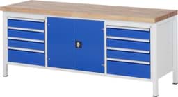 Zeige Details für Werkbank Modell 8909, B 2000xT 700xH 840-1040mm, Buche-Massiv-Platte 40mm Bild von Werkbank Modell 8909, B 2000xT 700xH 840-1040mm, Buche-Massiv-Platte 40mm