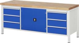 Zeige Details für Werkbank Modell 8907, B 2000xT 700xH 840-1040mm, Buche-Massiv-Platte 40mm Bild von Werkbank Modell 8907, B 2000xT 700xH 840-1040mm, Buche-Massiv-Platte 40mm