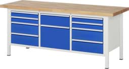 Zeige Details für Werkbank Modell 8575, B 2000xT 700xH 840-1040mm, Buche-Massiv-Platte 40mm Bild von Werkbank Modell 8575, B 2000xT 700xH 840-1040mm, Buche-Massiv-Platte 40mm