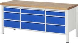 Zeige Details für Werkbank Modell 8753, B 2000xT 700xH 840-1040mm, Buche-Massiv-Platte 40mm Bild von Werkbank Modell 8753, B 2000xT 700xH 840-1040mm, Buche-Massiv-Platte 40mm