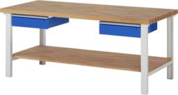Zeige Details für Werkbank Modell 7000, B 2000 x T 900 x H 790-1140 mm, Buche-Massiv-Platte 40 mm Bild von Werkbank Modell 7000, B 2000 x T 900 x H 790-1140 mm, Buche-Massiv-Platte 40 mm