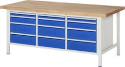 Zeige Details für Werkbank Modell 8580, B 2000xT 900xH 840-1040mm, Buche-Massiv-Platte 40mm Bild von Werkbank Modell 8580, B 2000xT 900xH 840-1040mm, Buche-Massiv-Platte 40mm