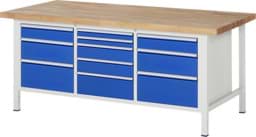 Zeige Details für Werkbank Modell 8578, B 2000xT 900xH 840-1040mm, Buche-Massiv-Platte 40mm Bild von Werkbank Modell 8578, B 2000xT 900xH 840-1040mm, Buche-Massiv-Platte 40mm