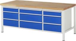 Zeige Details für Werkbank Modell 8753, B 2000xT 900xH 840-1040mm, Buche-Massiv-Platte 40mm Bild von Werkbank Modell 8753, B 2000xT 900xH 840-1040mm, Buche-Massiv-Platte 40mm