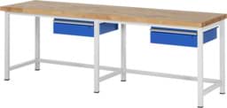 Zeige Details für Werkbank verstellbare Höhe, B 2500xT 700xH 840-1040mm, Buche-Massiv-Platte 40mm Bild von Werkbank verstellbare Höhe, B 2500xT 700xH 840-1040mm, Buche-Massiv-Platte 40mm
