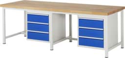 Zeige Details für Werkbank Modell 8157, B 2500xT 900xH 840mm, Buche-Massiv-Platte 40mm Bild von Werkbank Modell 8157, B 2500xT 900xH 840mm, Buche-Massiv-Platte 40mm