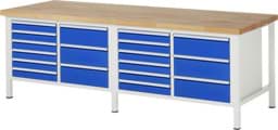 Zeige Details für Werkbank Modell 8479, B 2500xT 900xH 840mm, Buche-Massiv-Platte 40mm Bild von Werkbank Modell 8479, B 2500xT 900xH 840mm, Buche-Massiv-Platte 40mm