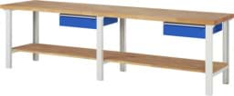 Zeige Details für Werkbank Modell 7002, B 3000 x T 700 x H 840 mm, Buche-Massiv-Platte 40 mm Bild von Werkbank Modell 7002, B 3000 x T 700 x H 840 mm, Buche-Massiv-Platte 40 mm
