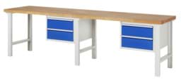 Zeige Details für Werkbank Modell 7000, B 3000 x T 700 x H 840 mm, Buche-Massiv-Platte 40 mm Bild von Werkbank Modell 7000, B 3000 x T 700 x H 840 mm, Buche-Massiv-Platte 40 mm