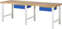 Zeige Details für Werkbank Modell 7000, B 2500 x T 900 x H 790-1140 mm, Buche-Massiv-Platte 40 mm Bild von Werkbank Modell 7000, B 2500 x T 900 x H 790-1140 mm, Buche-Massiv-Platte 40 mm