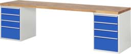 Zeige Details für Werkbank Modell 7510, B 3000 x T 700 x H 840 mm, Buche-Massiv-Platte 40 mm Bild von Werkbank Modell 7510, B 3000 x T 700 x H 840 mm, Buche-Massiv-Platte 40 mm