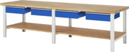 Zeige Details für Werkbank Modell 7002, B 3000 x T 900 x H 840 mm, Buche-Massiv-Platte 40 mm Bild von Werkbank Modell 7002, B 3000 x T 900 x H 840 mm, Buche-Massiv-Platte 40 mm