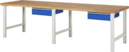 Zeige Details für Werkbank Modell 7002, B 3000 x T 900 x H 840 mm, Buche-Massiv-Platte 40 mm Bild von Werkbank Modell 7002, B 3000 x T 900 x H 840 mm, Buche-Massiv-Platte 40 mm