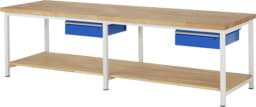 Zeige Details für Werkbank verstellbare Höhe, B 3000xT 900xH 840-1040mm, Buche-Massiv-Platte 40mm Bild von Werkbank verstellbare Höhe, B 3000xT 900xH 840-1040mm, Buche-Massiv-Platte 40mm