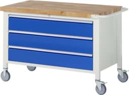 Zeige Details für Fahrbare Werkbank Modell 8357, B 1250xT 700xH 880mm, Buche-Massiv-Platte 40mm Bild von Fahrbare Werkbank Modell 8357, B 1250xT 700xH 880mm, Buche-Massiv-Platte 40mm