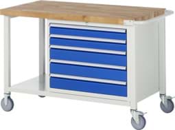 Zeige Details für Fahrbare Werkbank Modell 8271, B 1250xT 700xH 880-1080mm, Buche-Massiv-Platte 40mm Bild von Fahrbare Werkbank Modell 8271, B 1250xT 700xH 880-1080mm, Buche-Massiv-Platte 40mm