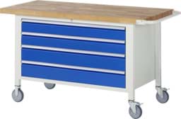 Zeige Details für Fahrbare Werkbank Modell 8362, B 1500xT 700xH 880mm, Buche-Massiv-Platte 40mm Bild von Fahrbare Werkbank Modell 8362, B 1500xT 700xH 880mm, Buche-Massiv-Platte 40mm