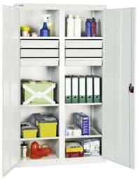 Zeige Details für Werkstattschrank 1800 x 1000 x 500 mm HxBxT mit Trennwand und 6 Schubladen Bild von Werkstattschrank 1800 x 1000 x 500 mm HxBxT mit Trennwand und 6 Schubladen