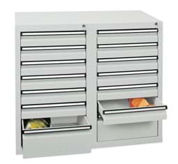 Zeige Details für Schubladenschrank 900x1000x500 mm HxBxT, 14 Schubladen Bild von Schubladenschrank 900x1000x500 mm HxBxT, 14 Schubladen