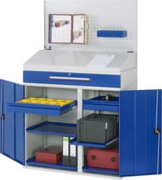 Zeige Details für Beistellschrank-Stehpult, Modell 04, stationär Bild von Beistellschrank-Stehpult, Modell 04, stationär