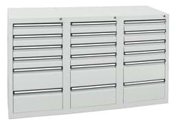 Zeige Details für Schubladenschrank 900x1500x500 mm HxBxT, 18 Schubladen Bild von Schubladenschrank 900x1500x500 mm HxBxT, 18 Schubladen