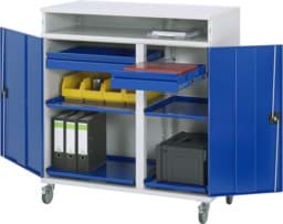 Zeige Details für Beistellschrank-Stehpult, Modell 31, mobil Bild von Beistellschrank-Stehpult, Modell 31, mobil