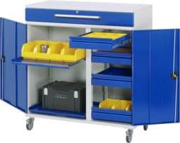Zeige Details für Beistellschrank-Stehpult, Modell 35, mobil Bild von Beistellschrank-Stehpult, Modell 35, mobil