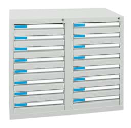 Zeige Details für Schubladenschrank 900x1000x500 mm HxBxT, 16 Schubladen Bild von Schubladenschrank 900x1000x500 mm HxBxT, 16 Schubladen
