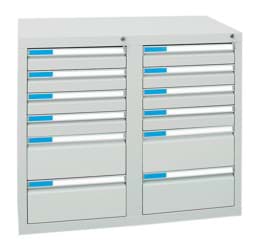 Zeige Details für Schubladenschrank 900x1000x500 mm HxBxT, 12 Schubladen Bild von Schubladenschrank 900x1000x500 mm HxBxT, 12 Schubladen