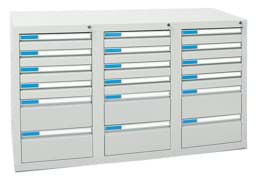 Zeige Details für Schubladenschrank 900x1500x500 mm HxBxT, 18 Schubladen Bild von Schubladenschrank 900x1500x500 mm HxBxT, 18 Schubladen