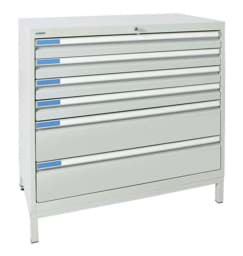 Zeige Details für Schubladenschrank 900x1000x500 mm HxBxT, 6 Schubladen Bild von Schubladenschrank 900x1000x500 mm HxBxT, 6 Schubladen