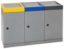 Zeige Details für Abfalltrennsystem Modell ProTec-Plus, 3er-Stationen mit je 30 Liter Bild von Abfalltrennsystem Modell ProTec-Plus, 3er-Stationen mit je 30 Liter