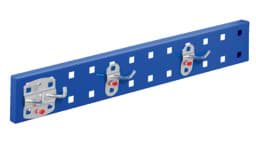 Zeige Details für Wandschiene Lochplatte 460 x 70 mm LxH, enzianblau Bild von Wandschiene Lochplatte 460 x 70 mm LxH, enzianblau