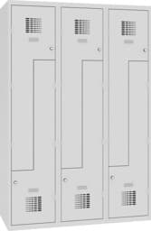Zeige Details für Z-Garderobenschrank 3 Abteile Breite 1200mm, SUL 43 W st 1 pkt Bild von Z-Garderobenschrank 3 Abteile Breite 1200mm, SUL 43 W st 1 pkt