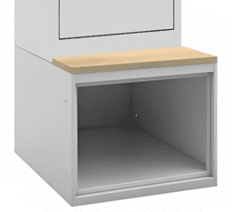 Zeige Details für Schuhfach mit Sitzbank, Breite 400 mm für ML-Garderobenschränke Bild von Schuhfach mit Sitzbank, Breite 400 mm für ML-Garderobenschränke
