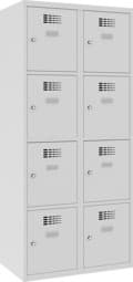 Zeige Details für Schliessfachschrank, 2 Abteile mit je 4 Fächer übereinander, Total 8 Fächer Bild von Schliessfachschrank, 2 Abteile mit je 4 Fächer übereinander, Total 8 Fächer