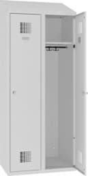 Zeige Details für Garderobenschrank 2 Abteile mit Schrägdach, SUM 420 W, 1 pkt Bild von Garderobenschrank 2 Abteile mit Schrägdach, SUM 420 W, 1 pkt
