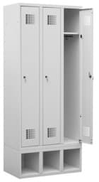 Zeige Details für Garderobenschrank auf Schuhfach, 3 Abteile mit 300 mm Abteilbreite Bild von Garderobenschrank auf Schuhfach, 3 Abteile mit 300 mm Abteilbreite