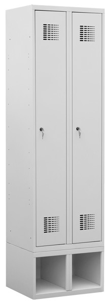 Bild von Garderobenschrank auf Schuhfach, 2 Abteile mit 300 mm Abteilbreite