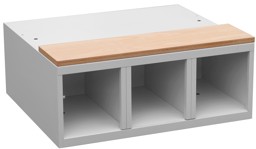 Bild von Schuhfach mit Sitzbank, Breite 900 mm für ML-Garderobenschränke