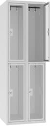Zeige Details für Garderobenschrank Plexiglastüren 2 Abteile MSUS 322 W Bild von Garderobenschrank Plexiglastüren 2 Abteile MSUS 322 W