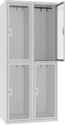 Zeige Details für Garderobenschrank Plexiglastüren 2 Abteile, MSUS 422 W Bild von Garderobenschrank Plexiglastüren 2 Abteile, MSUS 422 W
